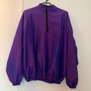 Iridescent purple windbreaker